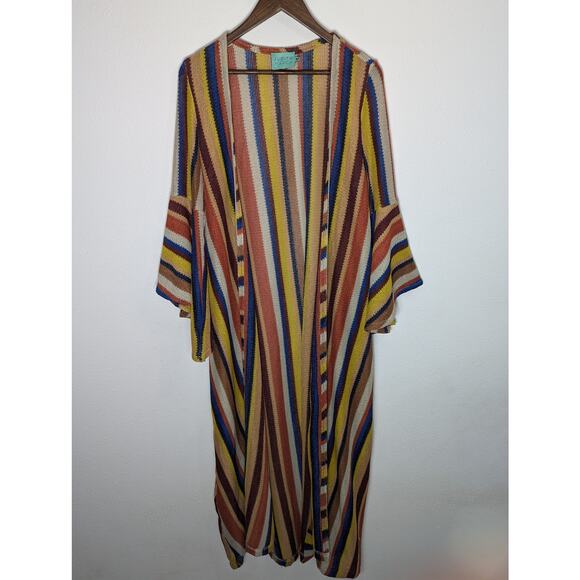 Judith March Open Cardigan Women’s Medium Kimono Duster Festival Bohemian - Picture 1 of 6